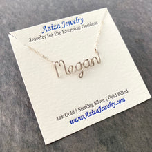 Load image into Gallery viewer, Sterling Silver Name Necklace. Custom Personalized Wire Script Name Necklace
