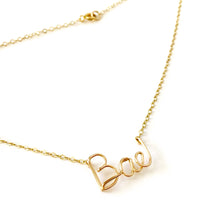 Load image into Gallery viewer, Lovers Bae Necklace. Custom High Quality Script 14k Gold Filled Silver Rose Gold Necklace. Girlfriend Necklace. Wife Necklace
