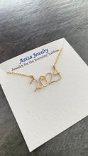 Load image into Gallery viewer, 4 Angel Numbers Necklace. 14k Gold Filled Numerology Necklace
