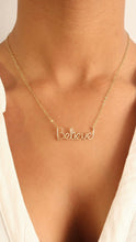 Load image into Gallery viewer, Gold Name Necklace. Custom Personalized 14k Gold Filled Name Necklace. Script Calligraphy Name Necklace. Monogram Name Chain
