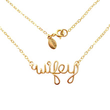 Load image into Gallery viewer, Wifey Necklace. Custom Personalized 14k Gold Filled Name Necklace. Wife Bridal wedding day script Calligraphy Name Necklace. Engagement Gift
