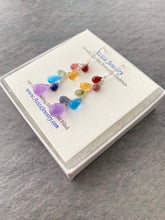 Load image into Gallery viewer, Luxe Rainbow Multi Gemstone Earrings. Amethyst, Garnet, Iolite, Topaz, Citrine, Tourmaline Gemstone Sterling Silver or 14k Gold Earrings
