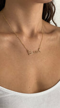 Load image into Gallery viewer, Blessed Necklace. Custom Gold or Silver Blessed Script Necklace. Wire Blessed Necklace. Spiritual Jewelry. Spiritual Religious Necklace.
