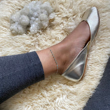 Load image into Gallery viewer, Sterling Silver Aquamarine Anklet. Genuine Gemstone Ankle Bracelet.
