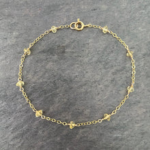 Load image into Gallery viewer, Citrine Bracelet. Gold Chain Yellow Citrine Bracelet. Stacking Gold Bracelet. November Birthstone Bracelet.
