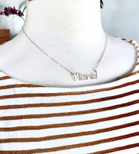 Load image into Gallery viewer, Mama Heart Necklace. 14k Rose Gold Filled Mother&#39;s Day Necklace. Push Present. Mama Love Necklace. Mom to Be Gift. New Mama Jewelry
