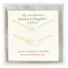 Load image into Gallery viewer, Mother Daughter Necklaces - Freshwater Coin Pearls
