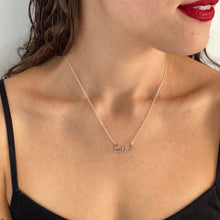 Load image into Gallery viewer, Name Necklace. Custom Sterling Silver Name Necklace. Personalized Silver Name Necklace. Script Name Necklace. Silver Wire Name Necklace.
