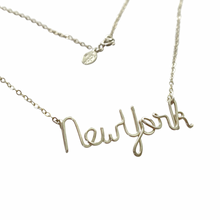 Load image into Gallery viewer, New York Sterling Silver Necklace. Sterling Silver Urban Chic NYC Necklace
