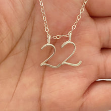 Load image into Gallery viewer, Two Numbers Necklace. Sterling Silver Necklace
