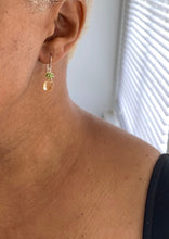 Load image into Gallery viewer, Citrine Earrings with Peridot Clusters. Sterling Silver Ear wires.
