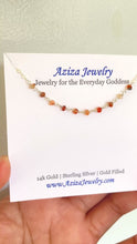 Load and play video in Gallery viewer, Carnelian Anklet. Gemstone Ankle Bracelet.
