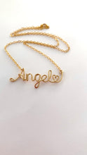 Load and play video in Gallery viewer, Angel Necklace. Gold Angel Heart Necklace. AzizaJewelry
