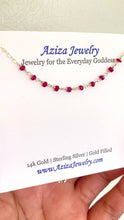 Load and play video in Gallery viewer, Genuine Ruby Anklet. Red Ruby Gemstone Ankle Bracelet.

