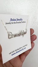 Load and play video in Gallery viewer, Brooklyn Sterling Silver Necklace. Sterling Silver Urban Chic NYC Necklace. Sterling Silver Name Necklace
