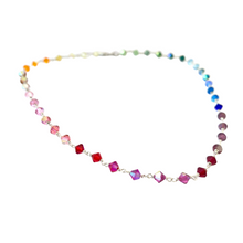Load image into Gallery viewer, Crystal Rainbow Necklace. Swarovski Crystal Colorful Necklace.
