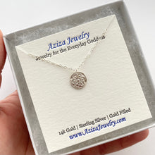 Load image into Gallery viewer, Mandala Necklace. Sterling Silver ooak Pendant
