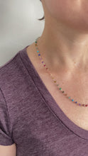 Load and play video in Gallery viewer, Rainbow Gemstone necklace. Rainbow Necklace. Colorful Necklace
