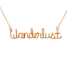 Load image into Gallery viewer, Wanderlust Necklace. Rose Gold Filled Wanderlust Necklace.
