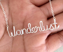Load image into Gallery viewer, Wanderlust Necklace. Sterling Silver Wanderlust Necklace.
