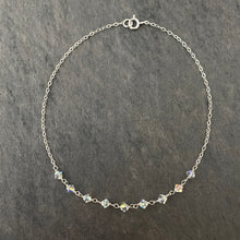 Load image into Gallery viewer, Crystal Anklet. Sterling Silver Clear Crystal Ankle Bracelet.
