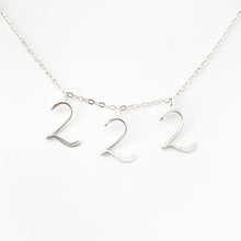 Load image into Gallery viewer, Angel Numbers Necklace. Sterling Silver Necklace
