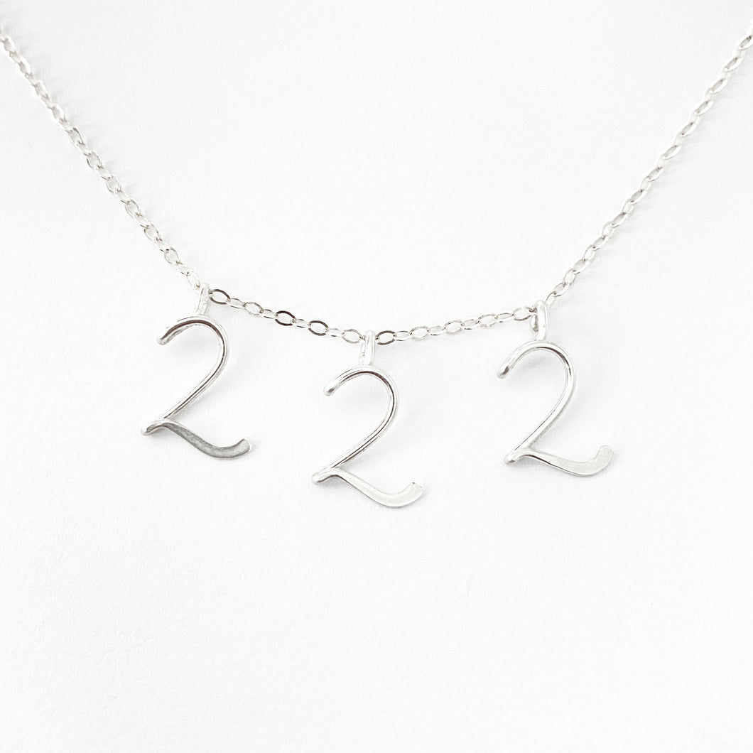 Angel Numbers Necklace. Sterling Silver Necklace