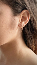 Load image into Gallery viewer, Lightning Stud Earrings. Gold or Silver Dangly Studs. Stud Post Earrings.
