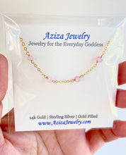 Load image into Gallery viewer, Rose Quartz Bracelet. Genuine Pink Gemstone Sterling Silver Bracelet.
