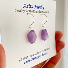 Load image into Gallery viewer, Amethyst Rock Candy Sterling Silver Earrings
