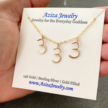 Load image into Gallery viewer, Angel Numbers Necklace. 14k Gold Filled Necklace
