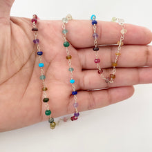 Load image into Gallery viewer, Rainbow Gemstone necklace. Rainbow Necklace. Colorful Necklace
