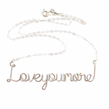 Load image into Gallery viewer, Love you more Necklace. Sterling Silver Love you More Necklace.
