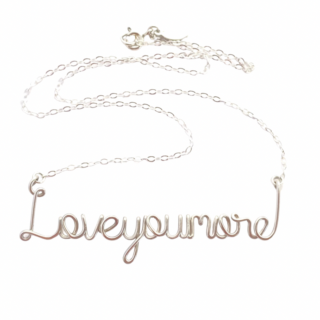 Love you more Necklace. Sterling Silver Love you More Necklace.