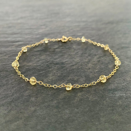 citrine bracelet gold