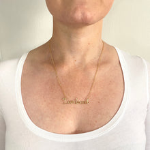 Load image into Gallery viewer, I am Loved Necklace. Custom Love Valentines Script Necklace. 14k Gold or Silver Wire Necklace
